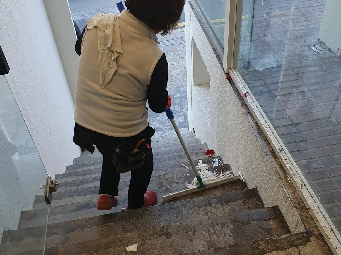양천구 목1동 출입 계단·입구 세면대 살균 위생청소 사례 - 행진크린
